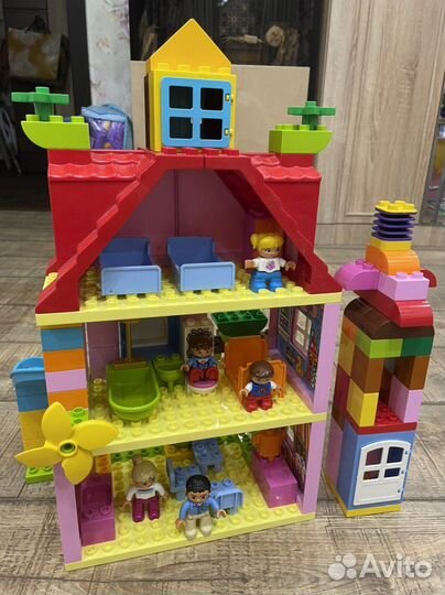 Lego duplo модульный дом+детская площадка