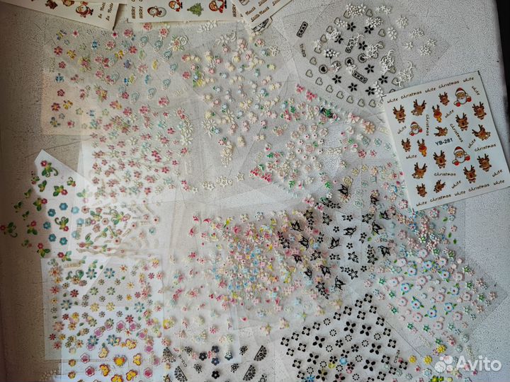 Наклейки для ногтей/блёстки/втирка/маникюр