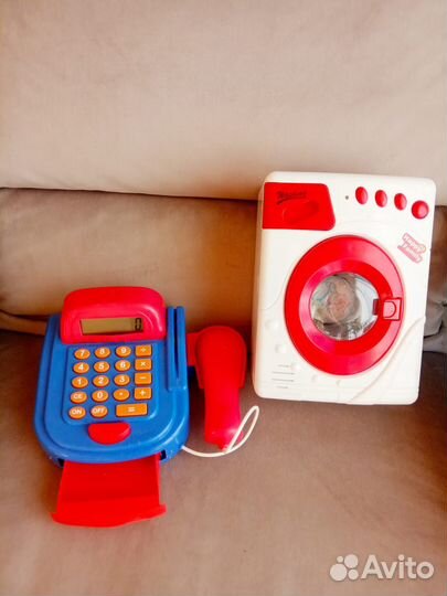 Детская стиральная машина музыкальная и касса