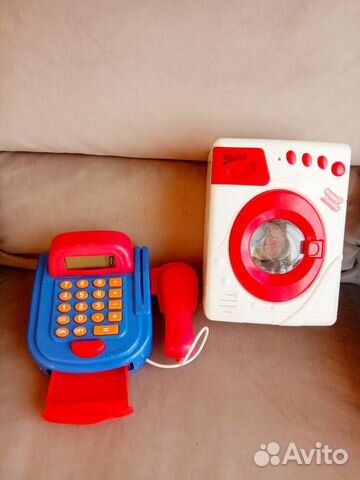 Детская стиральная машина музыкальная и касса