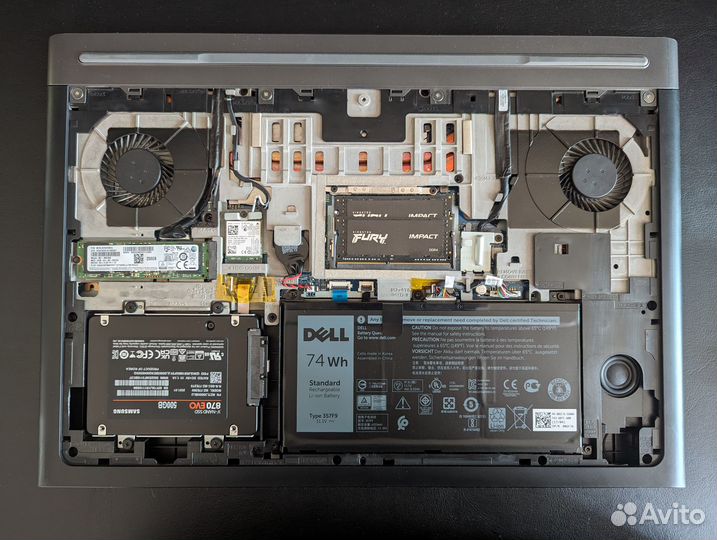 Игровой ноутбук Dell i7/1050ti/32Gb