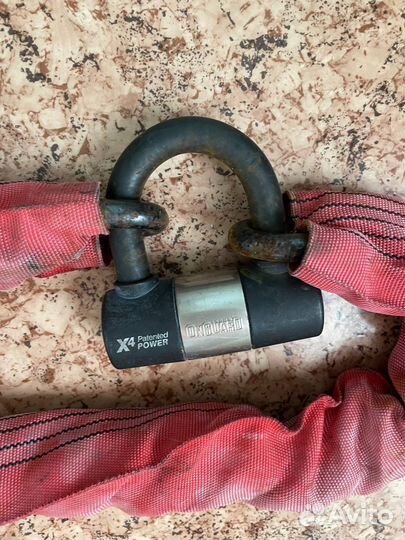 Противоугонная цепь + замок (неубиваемые)