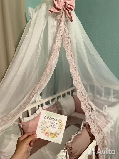 Бортики в кроватку для девочки