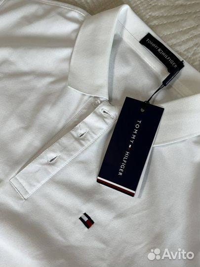 Новая футболка поло Tommy Hilfiger белая L