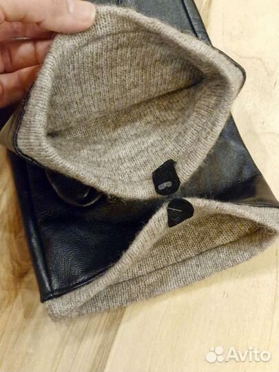 Мужские кожаные перчатки зимние новые, р.11