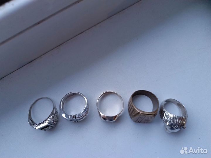 Серебряное кольцо мужское печатка