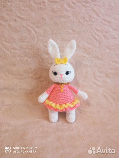 Зайчик мягкая игрушка амигуруми
