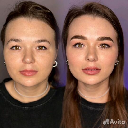Перманентный макияж татуаж брови губы модели