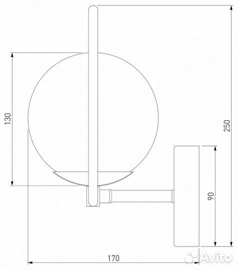 Бра Eurosvet Ringo 50289 хром