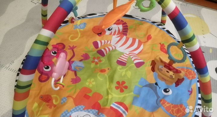 Развивающий коврик, дуга для игрушек на коляску