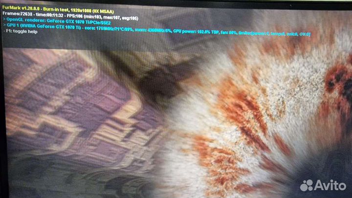 Видеокарта Asus Rog srtix gtx 1070ti 8gb