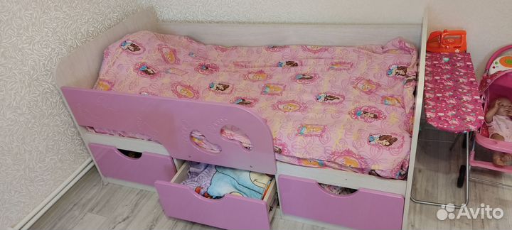 Детская кровать от 3 лет с бортиками