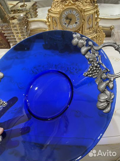 Поднос цветное стекло