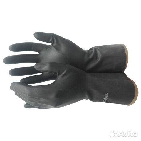 Перчатки резиновые технические кислотощелочестойки