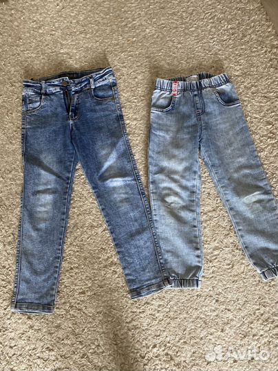 Джинсы для мальчика размер 110 и 122