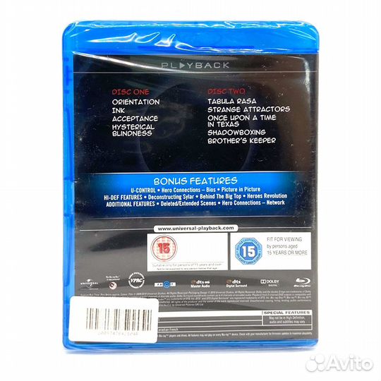 Heroes сезон 4, диск 1-2 (Blu-Ray, англ) витр/обр