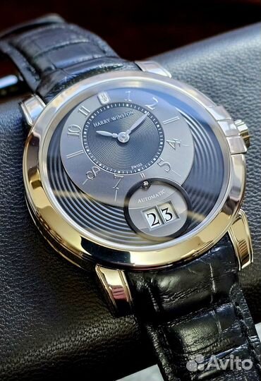 Harry Winston Midnight Big Date in White Gold 450-mabd32W