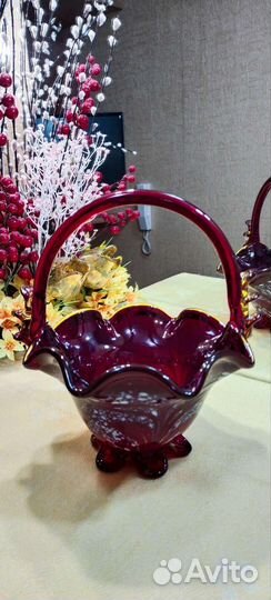 Вазы - конфетницы (корзинки) Чехия, СССР, хх век