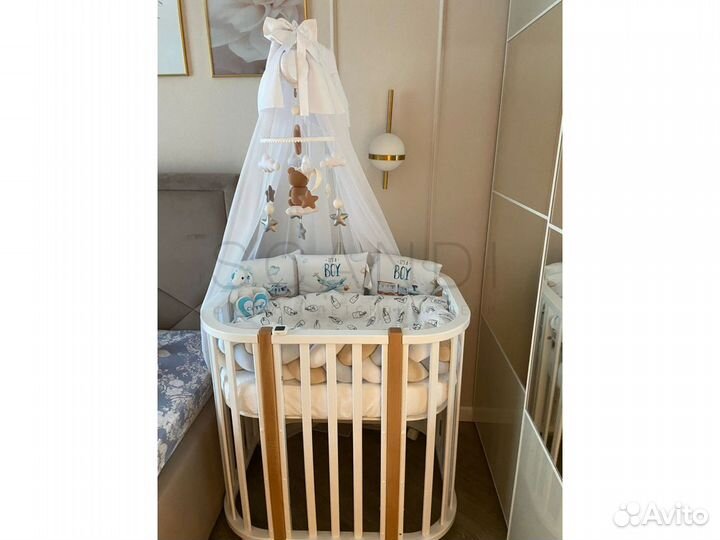 Детская кровать для новорожденных трансформер 5в1