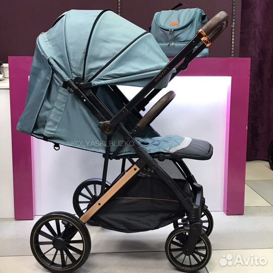Коляска Luxmom H2 с перекидной ручкой