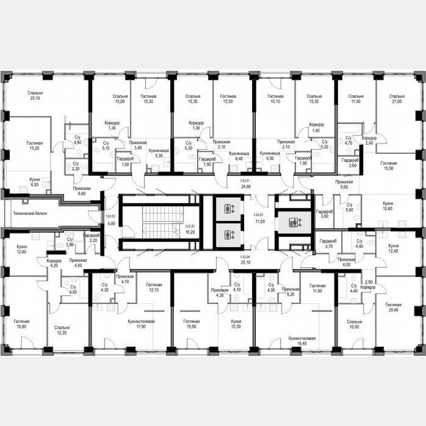 1-к. квартира, 47,7 м², 2/25 эт.