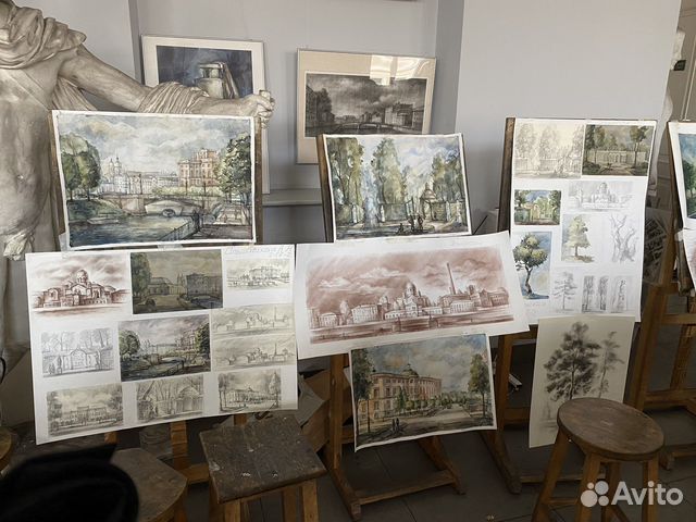 Картины акварелью пленэр купить в Санкт-Петербурге | Хобби и отдых | Авито