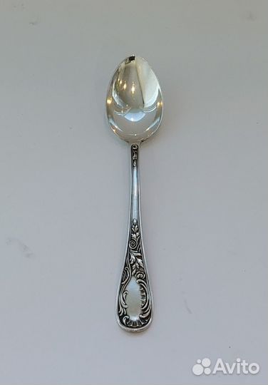 Антикварная Серебряная чайная ложка Рельеф серебро