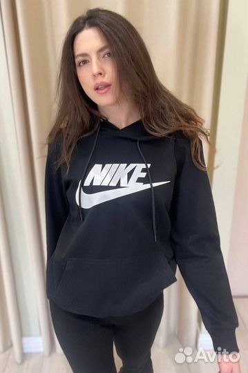 Худи черное nike unisex