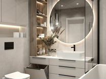 Мебель для ванной комнаты по индивидуальным размер