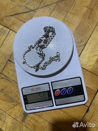 Серебро, цепочка плетение якорь квадрат с крестом