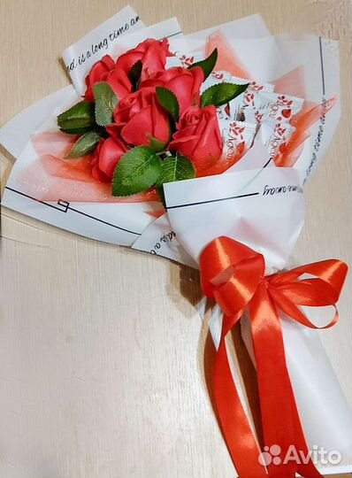 Букет из мыльных роз