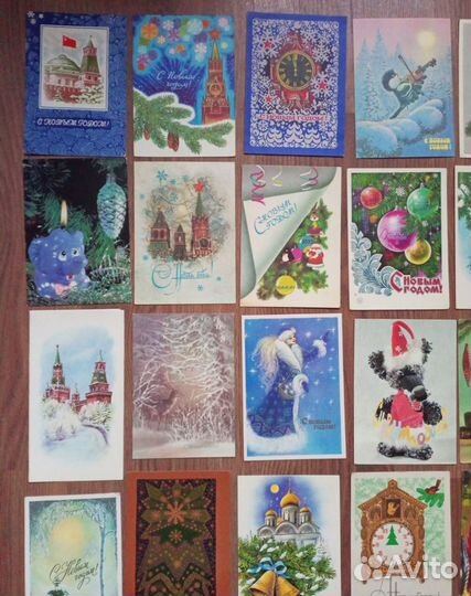 Новогодние советские открытки. Чистые