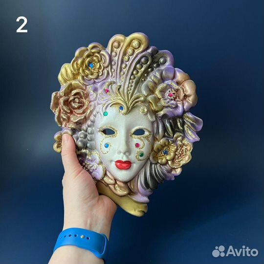 Венецианская маска керамическая настенная Италия