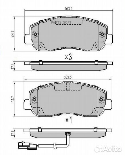 Barnett RN003 Комплект передних тормозных колодок