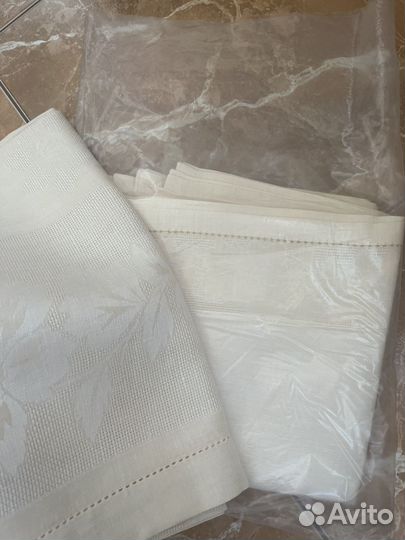 Скатерть салфетки новые лен Кострома