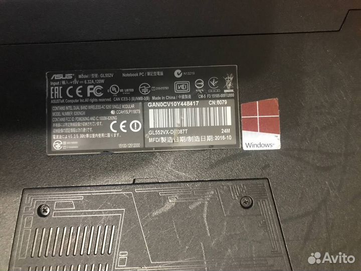Игровой ноутбук asus rog gl552v