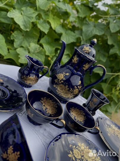 Старинный чайный сервиз, echt cobalt, Германия