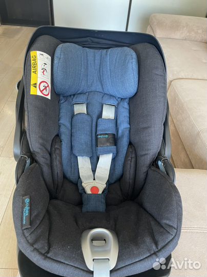 Автолюлька cybex cloud q platinum + база isofix