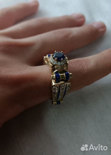 Золотое кольцо мужское шейх