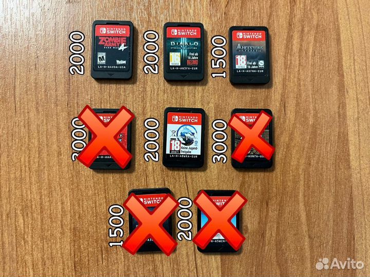 Картриджи nintendo switch