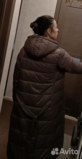 Пуховик-пальто экопух 42