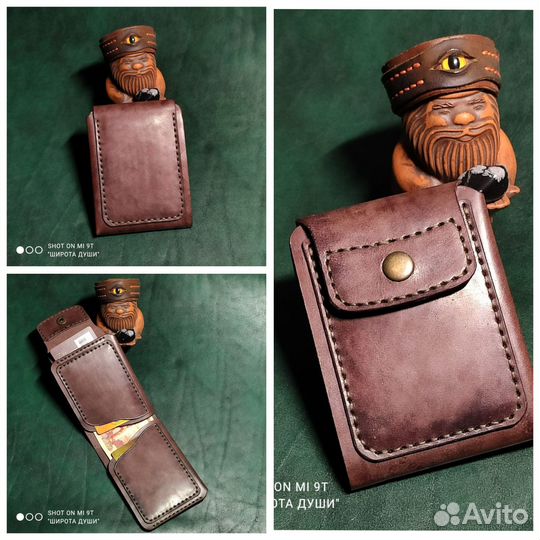 Кошелек. Бифолд кожаный ручной работы
