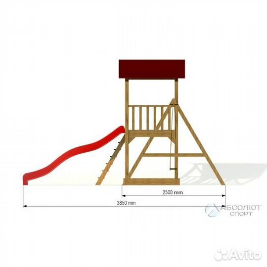 Детский деревянный комплекс уличный