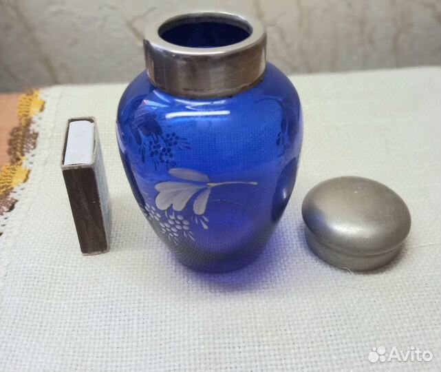 Посуда из синего стекла СССР