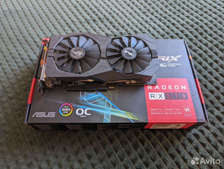Видеокарта asus radeon rx 570 4gb