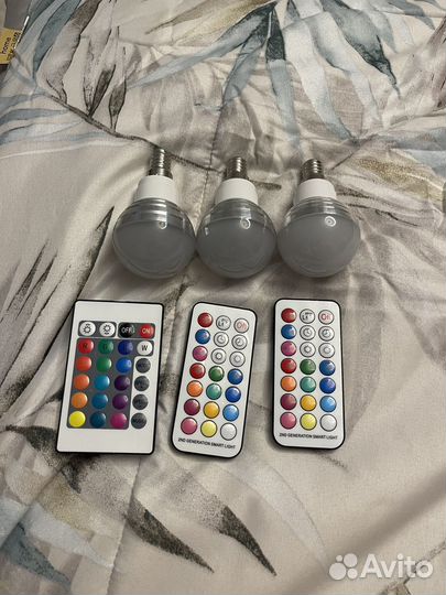 Лампочки Е14 RGB