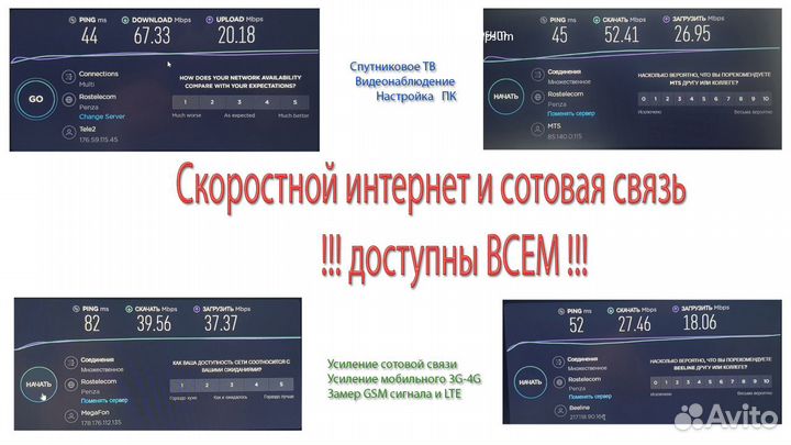 Интернет, спутниковое тв в частный дом
