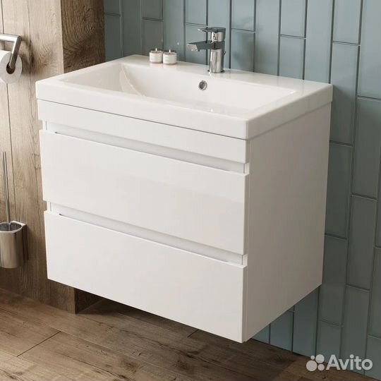 Тумба для ванной Сантельмо 80 70 60 с раковиной