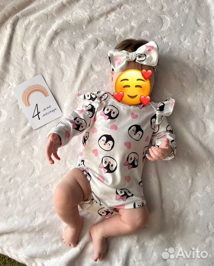 Костюм для девочки 2-6 месяцев