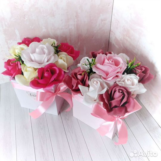 Букет из мыльных цветов хризантем